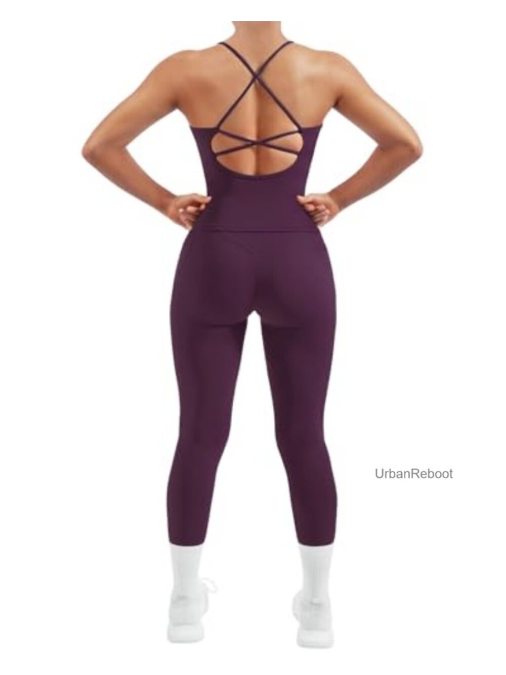 Women's 2 Piece Workout Set Padded Tank Top and Tummy Control Leggings